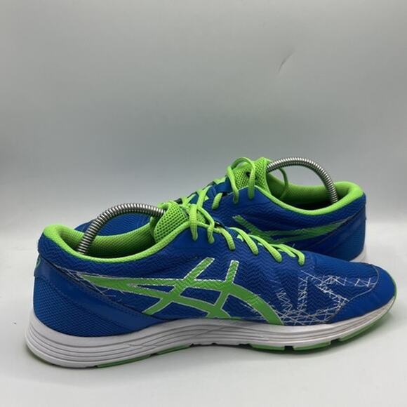 Asics Mens T629N Super Feather Weight Running Shoe Neon Blue & Green Size 11 - Picture 6 of 10